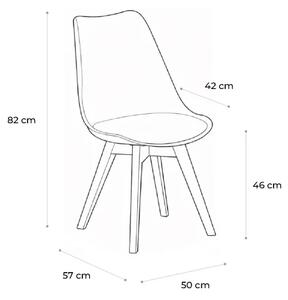 Jídelní stůl SCANDINAVIA 105 cm + 4 ks jídelní židle SCANDINO černá