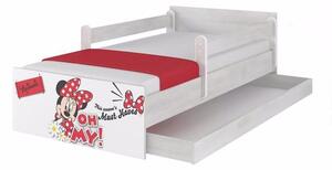 Disney dětská postel Minnie Oh My 160x80 cm - 2x krátká zábrana se šuplíkem