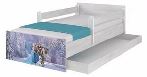 Disney Dětská postel Frozen Vodopád 180x90 cm - 2x krátká zábrana se šuplíkem