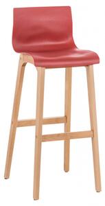 Barová židle Hoover přírodní, červená