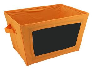 Skladovací box Timelife s tabulkou na křídu 40x23cm oranžový
