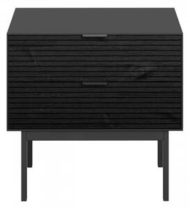 Designový noční stolek z masivu Soma černá - TVI