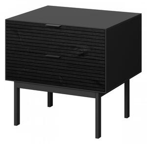 Designový noční stolek z masivu Soma černá - TVI