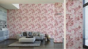 Vliesová tapeta na zeď New Studio 37398-3 | 0,53 x 10,05 m | růžová, bílá | A.S. Création