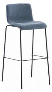 Barová židle Hoover látkový potah, černá, modrá