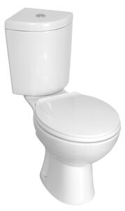 Novoterm Rohové WC kombi NV-Corner KR 61 ZO se zadním odpadem a SoftClose sedátkem
