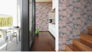 Vliesová tapeta na zeď New Studio 37402-1 | 0,53 x 10,05 m | růžová, fialová, zelená | A.S. Création