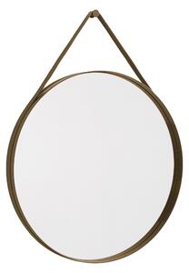 HAY Nástěnné zrcadlo Strap Mirror No 2 Ø70, Light Brown