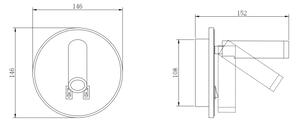 Zuma Line W4107-BK-LED Nást.bodové svítidlo CIRCA LED/5,5W/230V + LED/2,5W černá