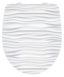 Eisl Sanitär WC prkénko Duroplast Soft Close White Wave High Gloss 82584