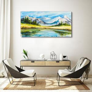Obraz na plátně Obraz na plátně Jezero hory lesní krajina
