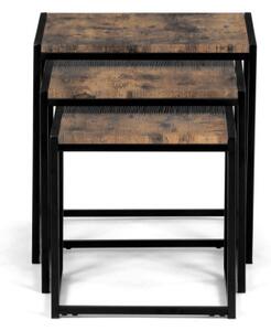 Sada 3 konferenčních stolků old wood AF-3003 OLW