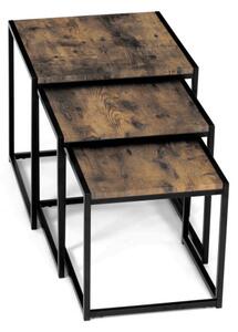 Sada 3 konferenčních stolků old wood AF-3003 OLW