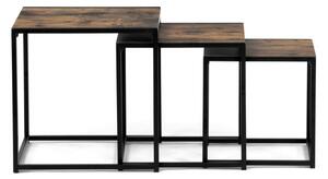 Sada 3 konferenčních stolků old wood AF-3003 OLW