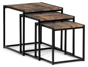 Sada 3 konferenčních stolků old wood AF-3003 OLW