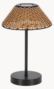 Solární stolní LED lampa v ratanovém vzhledu Kalyan