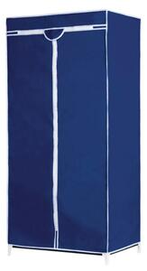 Šatní skříň Timelife textil kov 160x75x50cm modrá