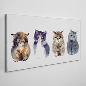 Obraz na plátně Obraz na plátně Zvířata Akvarel kočky
