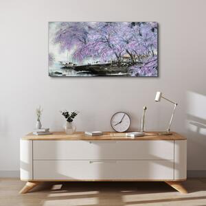 Obraz na plátně Obraz na plátně Strom květiny čluny