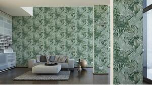 A.S. Création | Vliesová tapeta na zeď Greenery 36820-1 | 0,53 x 10,05 m | zelená, bílá