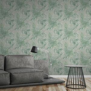 A.S. Création | Vliesová tapeta na zeď Greenery 36820-2 | 0,53 x 10,05 m | zelená, bílá