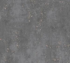 A.S. Création | Vliesová tapeta na zeď Titanium 3 38195-1 | 0,53 x 10,05 m | metalická, šedá, růžová