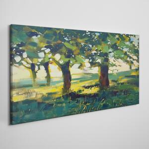 Obraz na plátně Obraz na plátně Abstrakce strom trávy