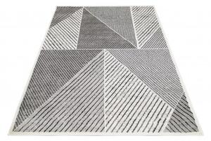 Makro Abra Moderní kusový koberec GRACE 6356B Geometrický tmavě šedý krémový Rozměr: 200x300 cm
