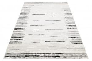 Makro Abra Moderní kusový koberec GRACE 3667A Proužky krémový světle šedý Rozměr: 80x150 cm