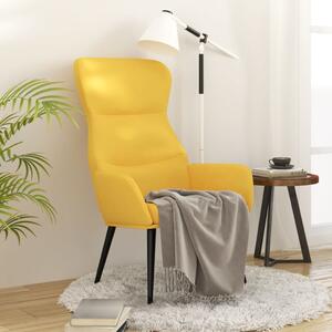Relaxační křeslo Harllow - textil | hořčicově žluté