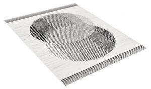Makro Abra Moderní kusový koberec GRACE 5352A Geometrický krémový černý Rozměr: 120x170 cm
