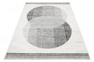 Makro Abra Moderní kusový koberec GRACE 5352A Geometrický krémový černý Rozměr: 140x200 cm