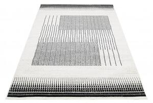 Makro Abra Moderní kusový koberec GRACE 5354A krémový černý Rozměr: 140x200 cm