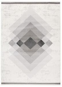 Makro Abra Moderní kusový koberec GRACE 5570A Geometrický krémový světle šedý Rozměr: 140x200 cm
