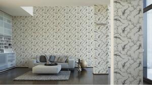 A.S. Création | Vliesová tapeta na zeď Asian Fusion 37462-2 | 0,53 x 10,05 m | bílá, černá, krémová, šedá
