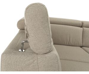 Luxusní sedací souprava, béžová / cihlová, levá, MARIETA U - s obrazem na plátně zdarma