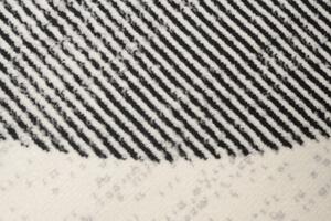 Makro Abra Moderní kusový koberec GRACE 5351B Geometrický krémový černý Rozměr: 120x170 cm
