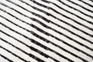 Makro Abra Moderní kusový koberec GRACE 3671A Geometrický krémový černý Rozměr: 140x200 cm