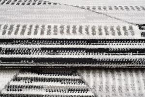 Makro Abra Moderní kusový koberec GRACE 6359A Geometrický krémový světle šedý Rozměr: 80x150 cm