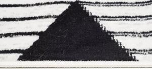Makro Abra Moderní kusový koberec GRACE 3671A Geometrický krémový černý Rozměr: 80x150 cm