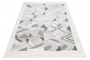 Makro Abra Moderní kusový koberec GRACE 6343A Geometrický krémový světle šedý Rozměr: 80x150 cm
