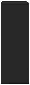 Příborník se 6 zásuvkami Tillar - dřevotříska - 50x34x96 cm | černý s leskem