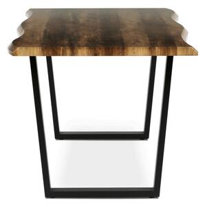 Jídelní stůl 180x90 cm HT-F4218 staré dřevo / černý