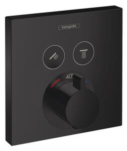 Hansgrohe Shower Select - Termostatická baterie pod omítku pro 2 spotřebiče, matná černá 15763670
