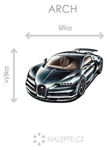 Buggati Veyron textilní přelepitelná samolepka na zeď arch 45 x 31 cm