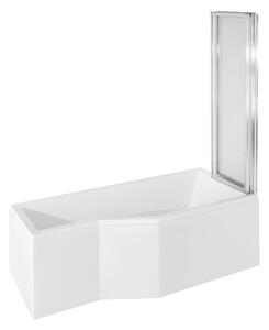 Besco Akrylátová atypická vana s vanovou zástěnou INTEGRA VK 2 150x75 (170x75) Barva: Bílá, Rozměry (cm): 150x75, Orientace: Levá