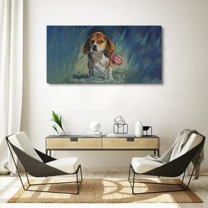 Obraz na plátně Obraz na plátně Abstraktní zvířecí pes květina