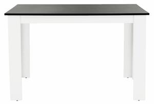 TEMPO Jídelní stůl, bílá / černá, 120x80 cm, KRAZ
