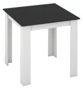 Jídelní stůl 80x80 bílá a černá barva TK045