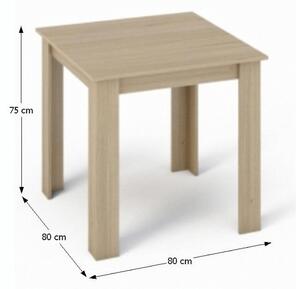 TEMPO Jídelní stůl, dub sonoma, 80x80 cm, KRAZ